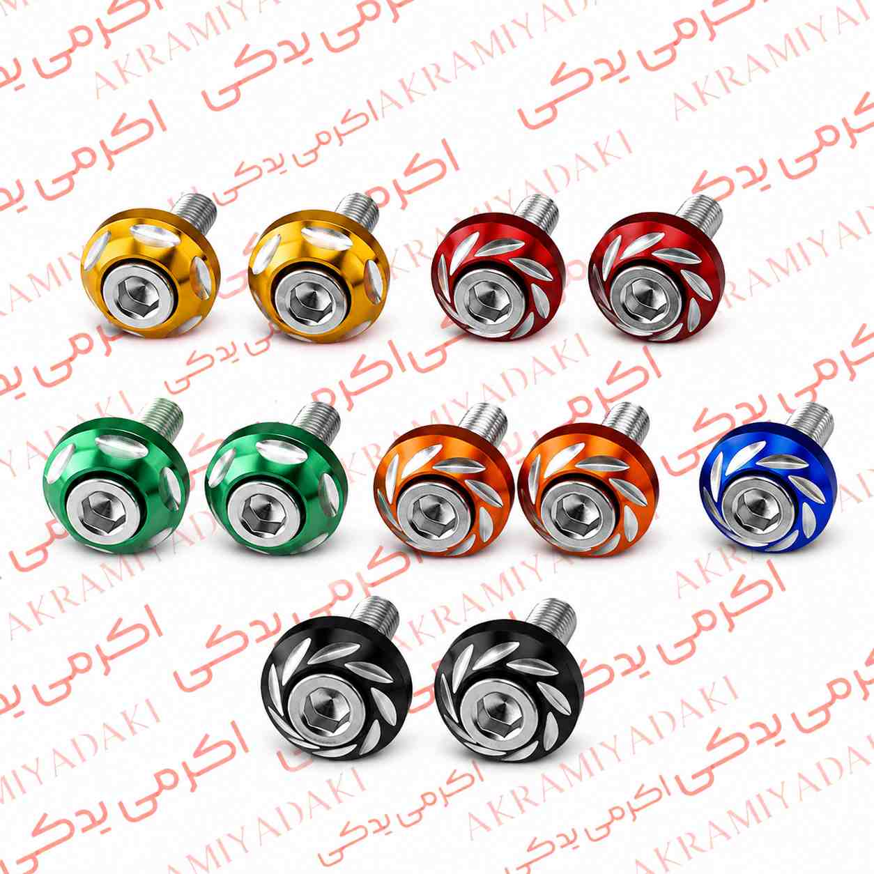گل پیچ مارون فلزی خارجی همراه پیچ و مهره بسته 1 عددی کد 620951