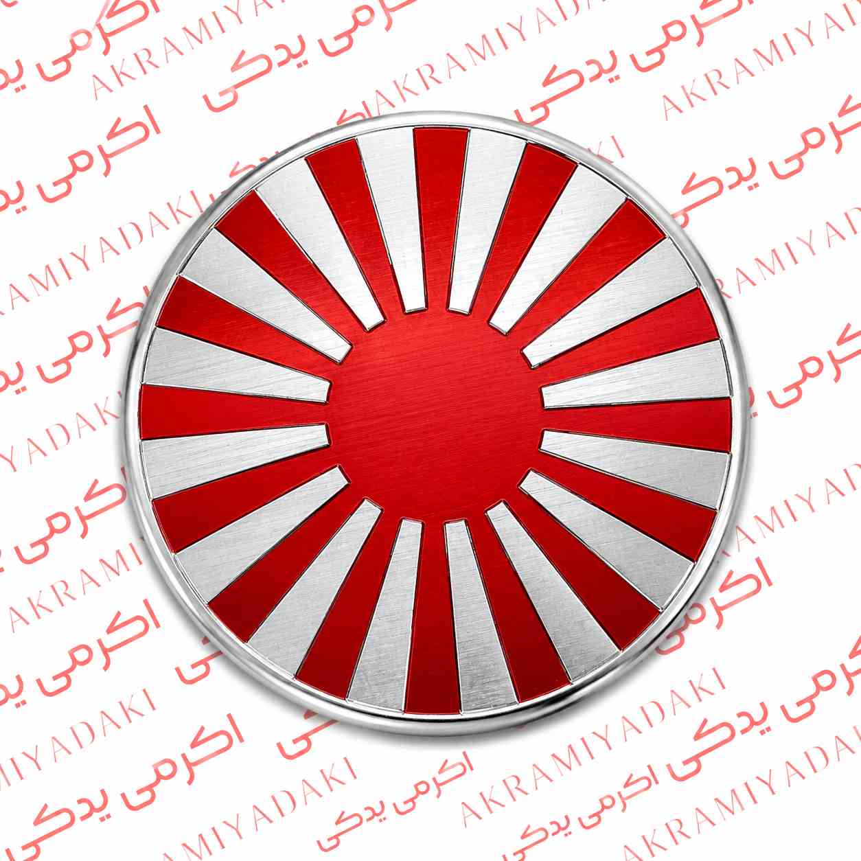 لوگوی خورشید ژاپنی آلومینیومی وارداتی مناسب خودرو و موتورسیکلت بسته 1 عددی کد 89254