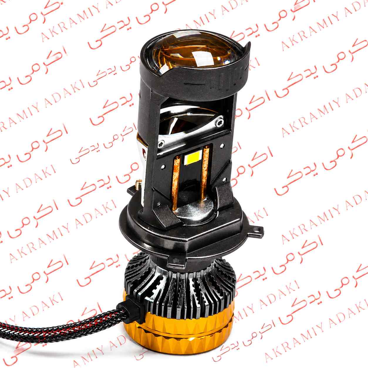 هدلایت لنزدار پایه H4 مناسب خودرو و موتورسیکلت مدل سوپر لنز بسته 1 عددی کد 4095525