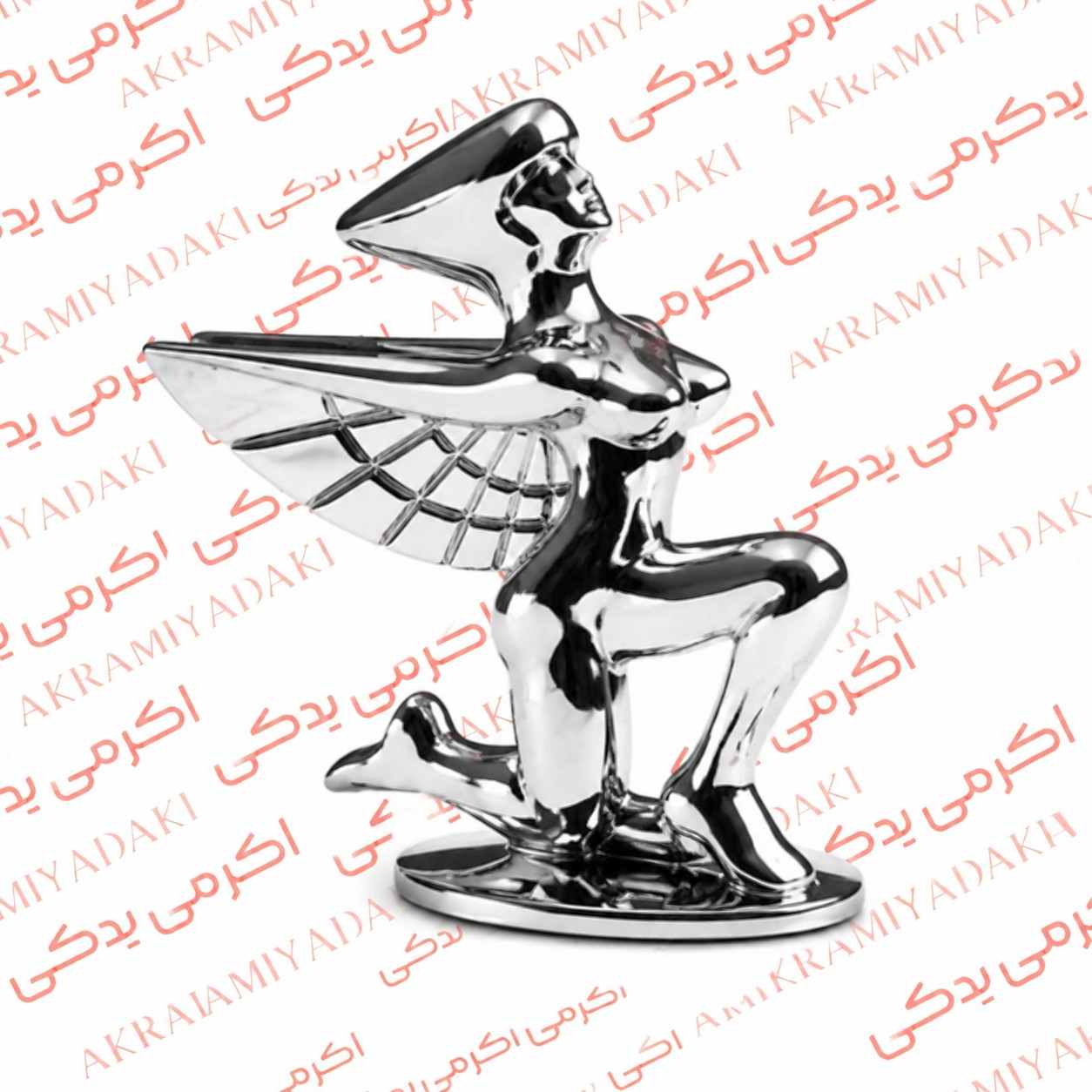 مجسمه گلگیر فرشته موتورسیکلت فلزی آرم کاپوت فلزی کد 239651