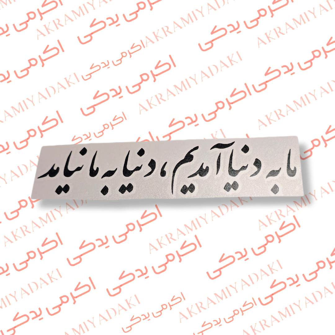 برچسب ما به دنیا آمدیم،دنیا به ما نیامد کد 384