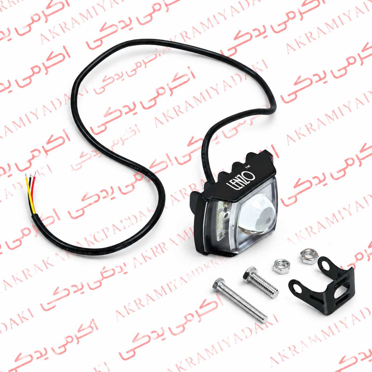 پرژکتور هیتاچی لنزو (LENZO) پرژکتور تک لنز بسته 1 عددی مناسب خودرو و موتورسیکلت کد 9532148
