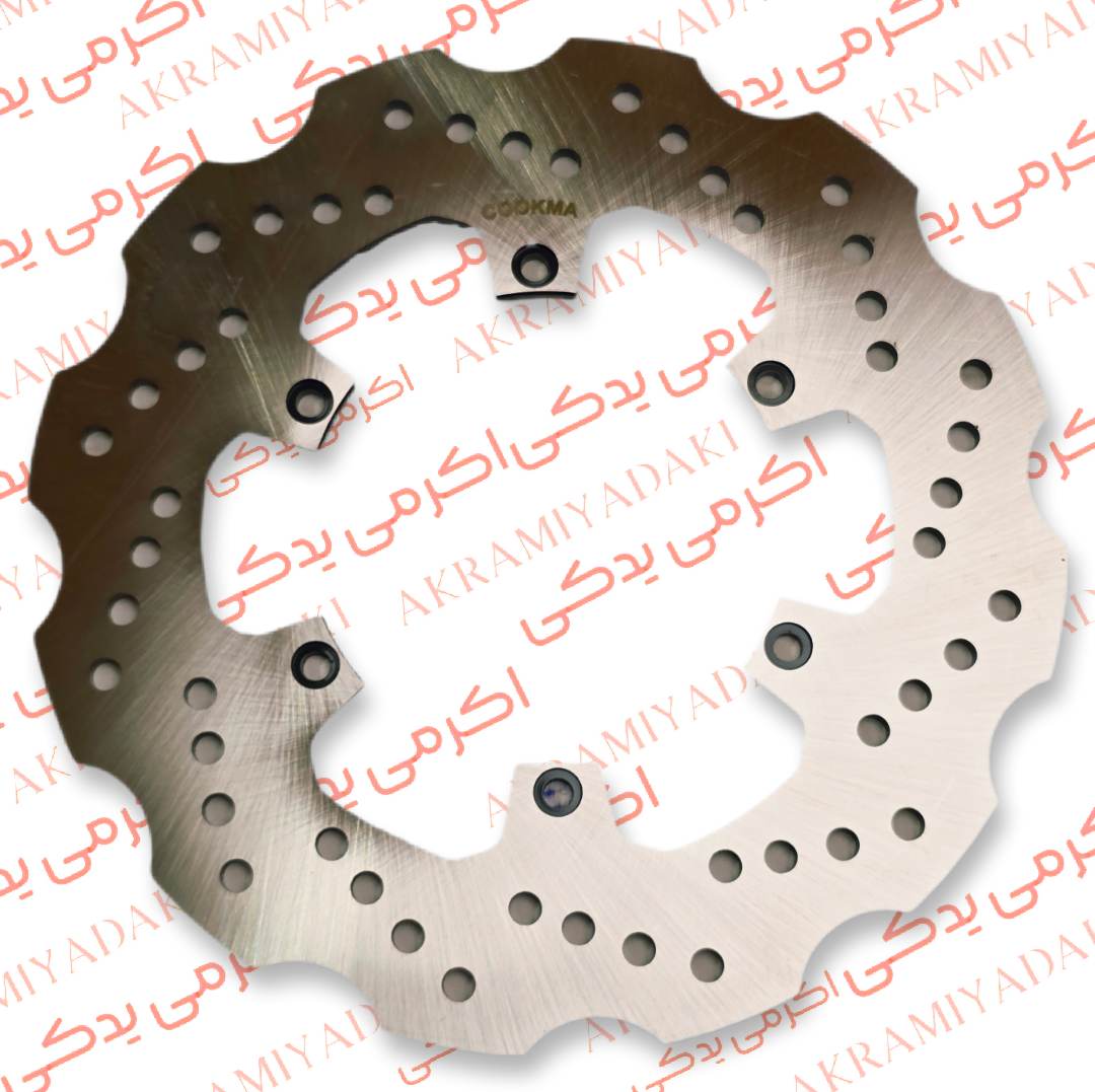 دیسک ترمز عقب موتور سیکلت بنلی 250 تک سیلندر قدیم و 300 جفت سیلندر کوکما (COOKMA) کد 460251