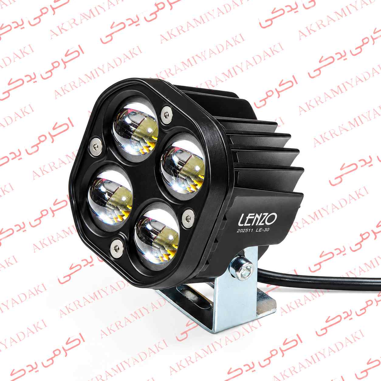 پرژکتور تاکا لنزو (LENZO) پرژکتور 4 لنز آفرودی بسته 1 عددی مناسب خودرو و موتورسیکلت کد 449234