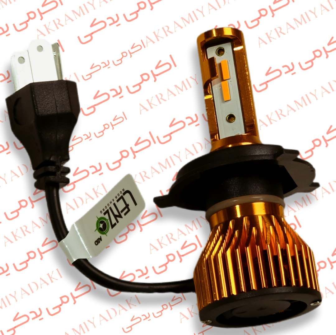 هدلایت S34 لنزو (LENZO) نارنجی پایه H4 کد 309521